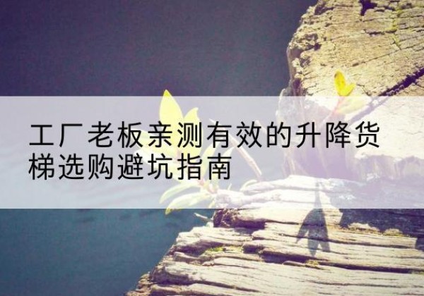 贵溪升降货梯怎么选-工厂老板亲测有效的升降货梯选购避坑指南